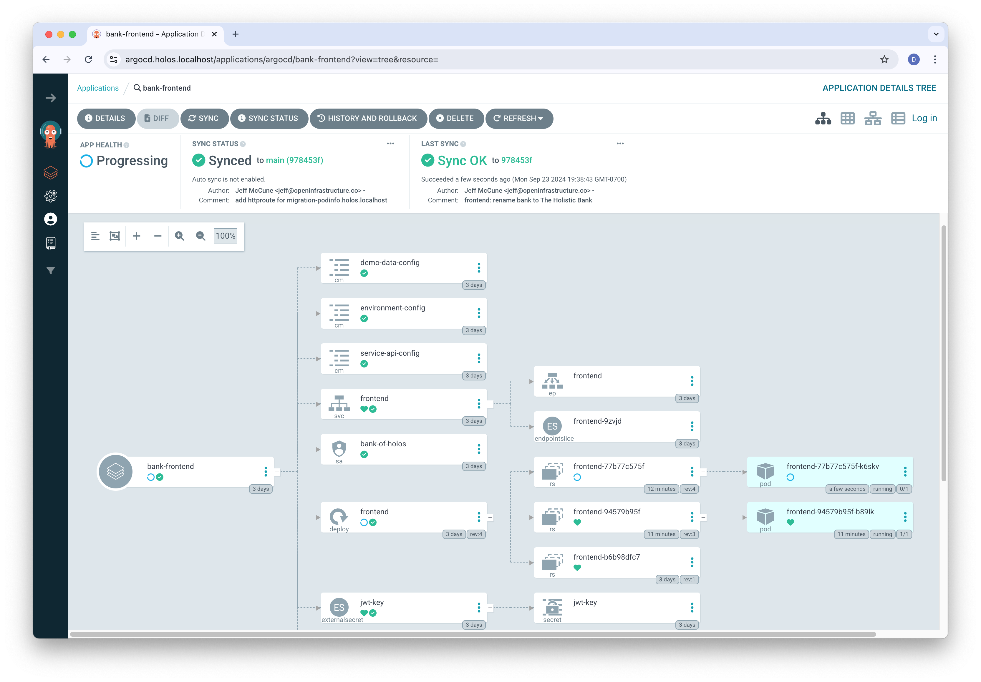 bank-frontend progressing